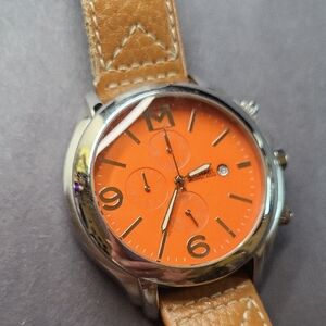 Michael Kors Orange and Tan Watch